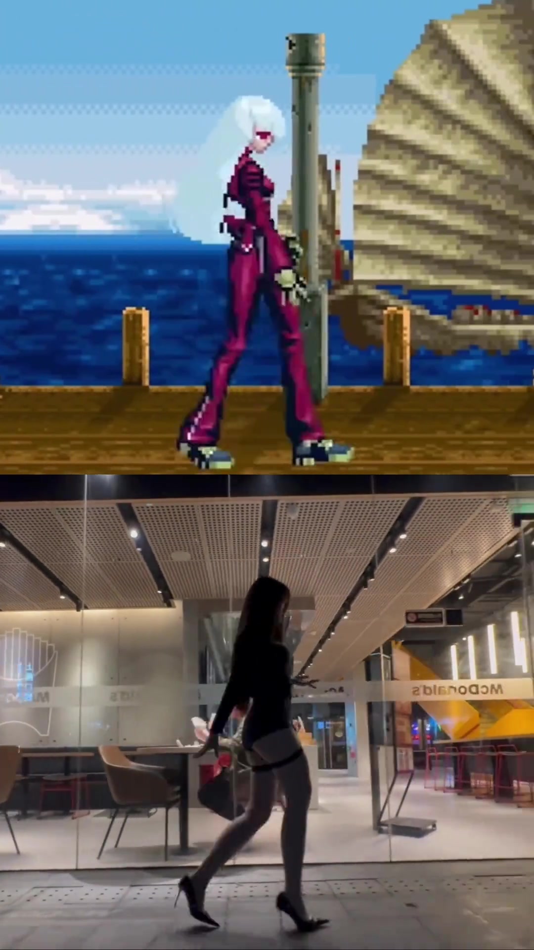 png电子平台抖音掀起“拳皇游戏人物”走路姿势模仿大赛：众多美女主播参与 扭肩抖臀均不得要领！