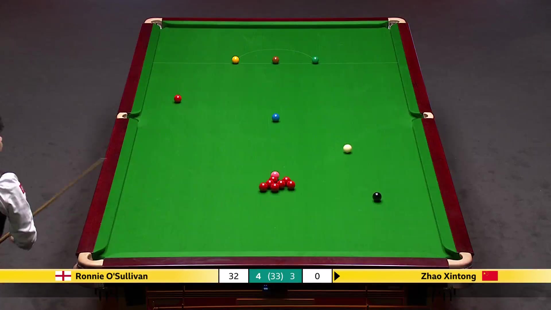 png电子官网打爆球台🤣赵心童打散集球器，红球掉地上，裁判说打完&先不修